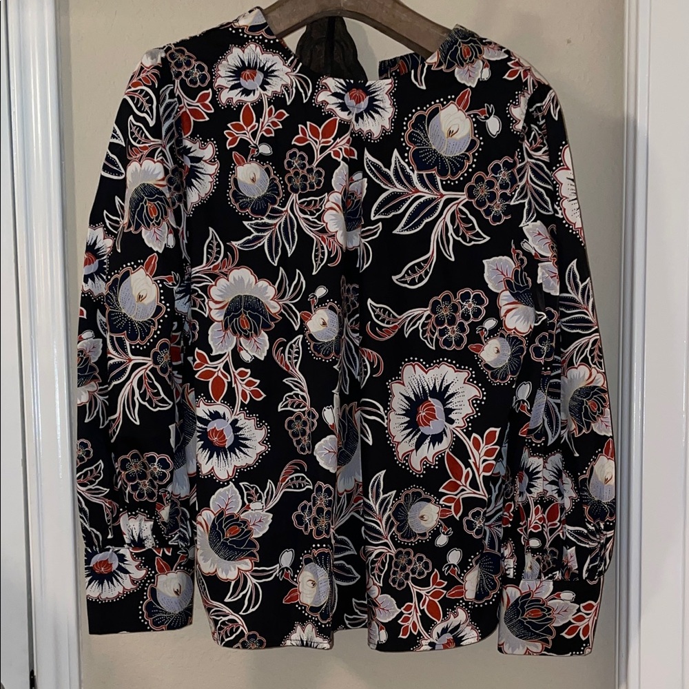 Floral Black Blouse